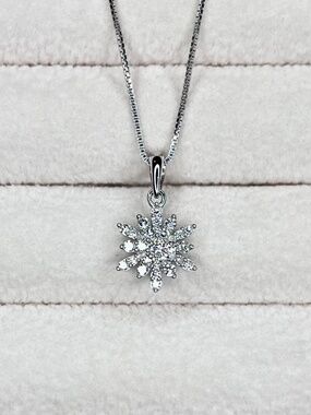 N029 | Natural Diamond Starburst Necklace